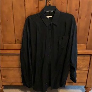 Perry Ellis L silk blend shirt